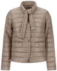 Herno - Piumino Con Dettaglio Sciarpa - Lyst