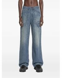 Human Made - Logo-Print Cotton Baggy Jeans - Lyst