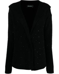 Zadig & Voltaire - Rhinestone-embellished Cashmere Cardigan - Lyst