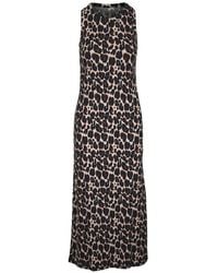 Majestic Filatures - Leopard-Print Sleeveless Dress - Lyst