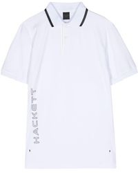 Hackett - Logo-print Cotton Polo Shirt - Lyst