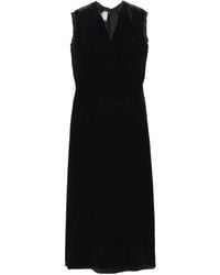 Prada - Fur-Collar Bow-Detail Dress - Lyst