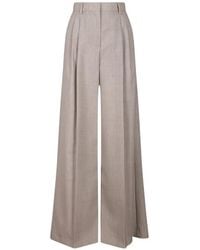 Weekend by Maxmara - Pleated Wide-Leg Trousers - Lyst