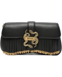 Just Cavalli - Snake-Plaque Pleated Cross Body Bag - Lyst
