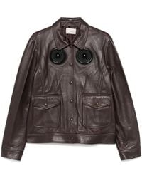 Coperni - Appliqué-Detail Leather Jacket - Lyst