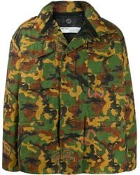 Off-White c/o Virgil Abloh - Camouflage Padded Field Jacket - Lyst