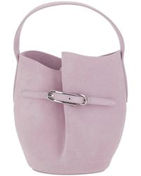 Liffner - Mini Belted Suede Bucket Bag - Lyst