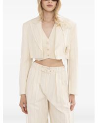 Nissa - Cropped Cotton Waistcoat - Lyst