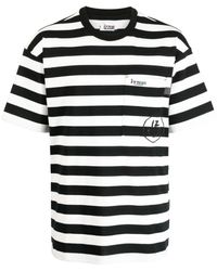 Izzue - Camiseta a rayas con logo bordado - Lyst