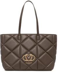 Love Moschino - Quilted Logo-Detail Tote Bag - Lyst