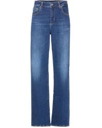 Liu Jo - Whiskering-Effect Jeans - Lyst