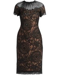 Tadashi Shoji - Lace Embellished Midi Dress - Lyst