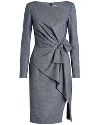 Genny - Bow-Detail Long-Sleeve Mini Dress - Lyst