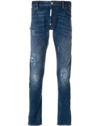 Philipp Plein - Distressed Slim Fit Jeans - Lyst