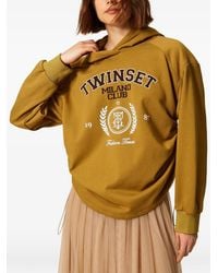 Twinset - Hoodie With Logo Print - Lyst