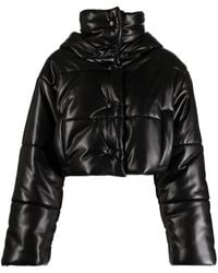 Nanushka - Hooded Cropped Puffer Jacket - Lyst