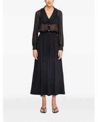 Nissa - Pearl-Detail Chiffon Shirt - Lyst