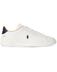 Polo Ralph Lauren - Baskets En Cuir À Logo Brodé - Lyst