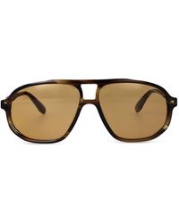 Emporio Armani - Lunettes De Soleil Pilote À Effet Écaille De Tortue - Lyst