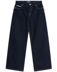 Juicy Couture - Logo-Embroidered Wide-Leg Jeans - Lyst