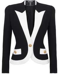 Balmain - Two-tone Wool Jacket - Lyst
