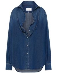 Maison Margiela - Folded Collar Denim Shirt - Lyst