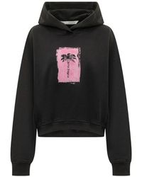 Palm Angels - Brushed Palm Hoodie - Lyst