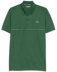 Lacoste - Polo Rayé À Patch Logo - Lyst