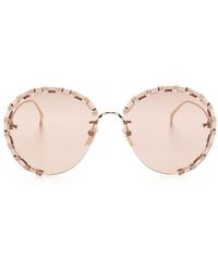 Chloé - Sonnenbrille mit rundem Gestell - Lyst