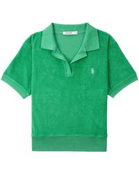 Sporty & Rich - Logo-embroidered Cotton Polo Shirt - Lyst