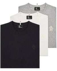 Moncler - Logo-Patch Short-Sleeve T-Shirt (Set Of Three) - Lyst