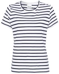 Allude - Striped Cotton T-shirt - Lyst