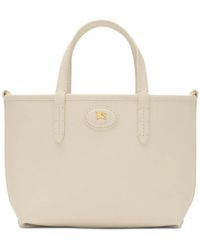 Burberry - Small Bloomsbury Grained-Leather Reversible Check Tote Bag - Lyst