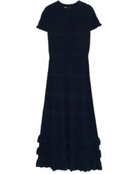 Maje - Vestido midi de manga corta - Lyst