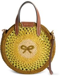 Anya Hindmarch - Raffia Tote Bag With Bow Detail - Lyst