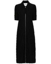 Jil Sander - Textured Mid-length Dress - Lyst