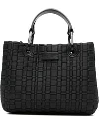 Emporio Armani - Woven Top Handle Tote Bag - Lyst