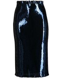 N°21 - Sequin Mid-rise Pencil Skirt - Lyst