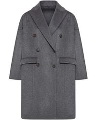 Brunello Cucinelli - Monili Double-Breasted Coat - Lyst
