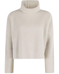 Roberto Collina - Maglione A Coste Con Collo Alto - Lyst