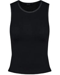 Smythe - Textured-Knit Racerback Tank Top - Lyst