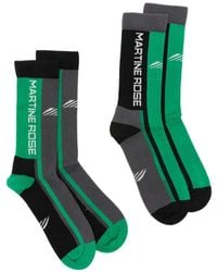 Martine Rose - Logo Panelled Socks (Set Of Two) - Lyst