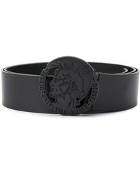 DIESEL Cintura con fibbia Mohawk - Nero