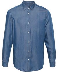 Altea - Chambray Linen Shirt - Lyst