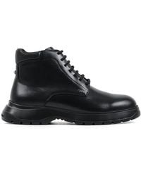 KARL LAGERFELD - Lace-Up Leather Boots - Lyst