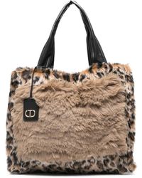Twinset - Shopper Mit Leoparden-Print - Lyst