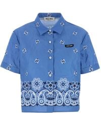 Miu Miu - Camicia in popeline stampato - Lyst