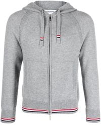 Thom Browne - Cashmere Knitted Zip-up Hoodie - Lyst