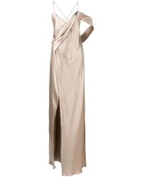 Michelle Mason - Silk Cowl Back Gown - Lyst