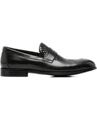 Alberto Gozzi - Woven-Panel Penny Loafers - Lyst